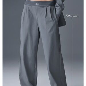 NWT Alo Suit Up Trouser Steel Grey